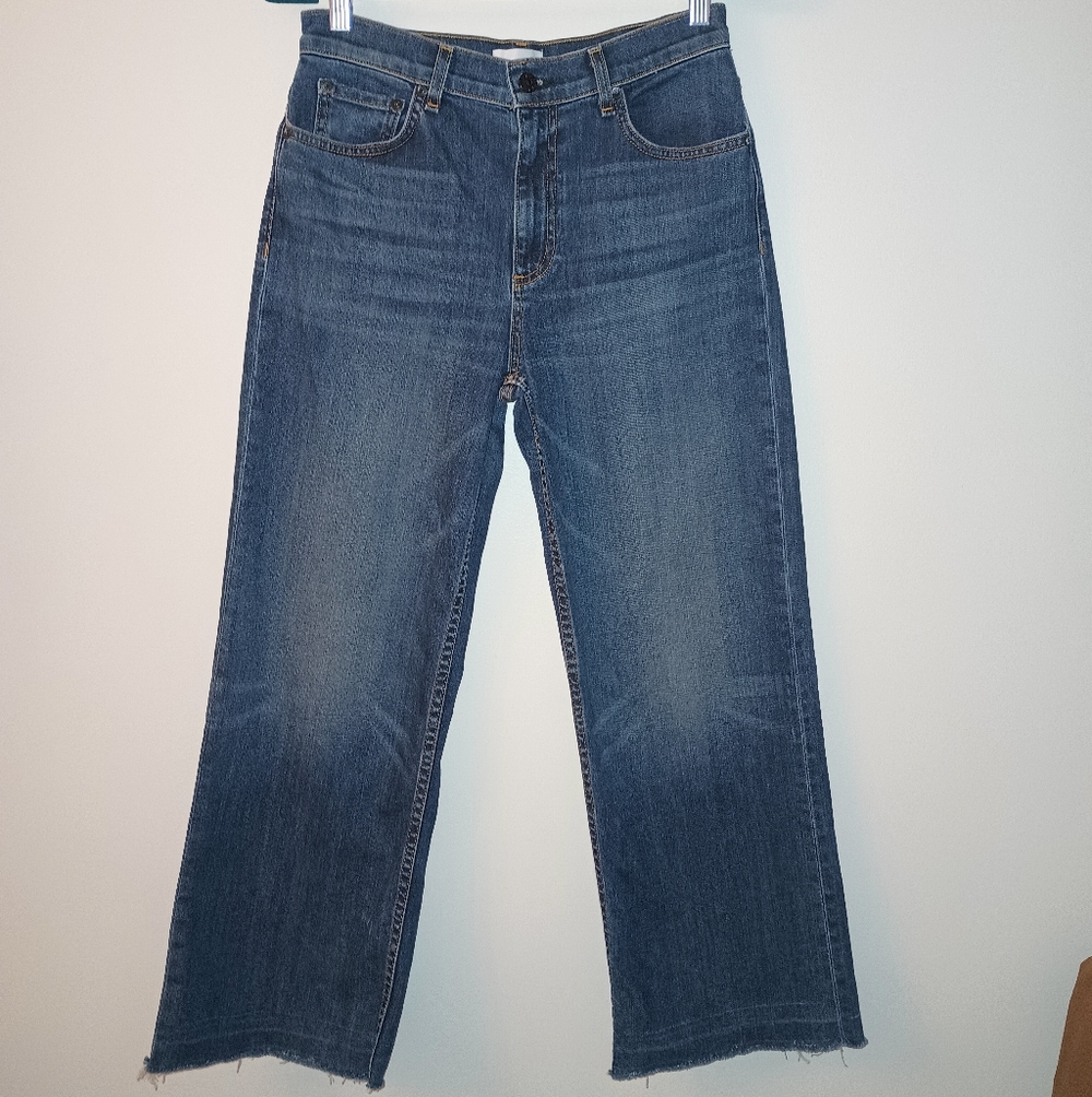 Askk NY Blue Denim Wide Leg Jeans 26